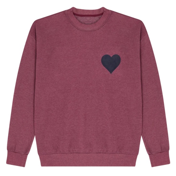 SPRWMN Heart Sweatshirt in Pinot, Size Small, NWT - Picture 13 of 13